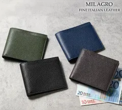 MILAGRO ミラグロ イタリアンシュリンクレザー・札入れ メンズ 折り財布 財布 革 レザー 薄い財布 キャッシュレス 春財布 父の日  一粒万倍日 大安 寅の日 クリスマス 誕生日 プレゼント ca-sp-689