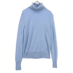 UNIQLO ユニクロ カシミヤ 長袖 タートルネック ニット S ブルー系 レディース 古着