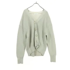 美品 GLOBAL WORK グローバルワーク 長袖 ラメ ニットカーディガン L グレー レディース 古着