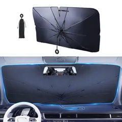 Persevere 2026改良式 車用サンシェード 新型スズキ ソリオ SOLIO 2020~現行専用 傘型 中棒無し フロントガラス ワンタッチ傘サンシェード 車 日除けカバー