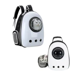 HAPPY SUGAR ペット リュック 小型犬 猫 キャリーバッグ ペットキャリー リュック ペットバッグ ペット用品 小型犬 旅行 お出かけ 通院 避難用 (ホワイト) [ホワイト]