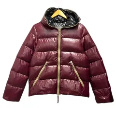 デュベティカ DUVETICA ダウンジャケット DIONISIO ブルゾン フード ナイロン 無地 長袖 48 赤 ボルドー
