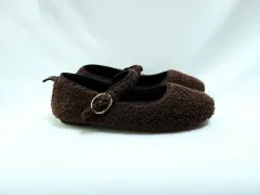 NUOVO ボア 딥ブラウン ローファー 靴 スリッポン 冬 靴