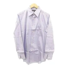 ユニクロ UNIQLO EXTRA FINE COTTON シャツ ブラウス 長袖 Lサイズ 薄紫 ラベンダー