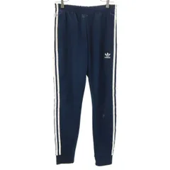 adidas アディダス トレーニング トラックパンツ M ネイビー 3ライン ジャージ メンズ 古着