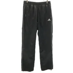 adidas アディダス トレーニング ウインドパンツ L ブラック 裏トリコット レディース 古着