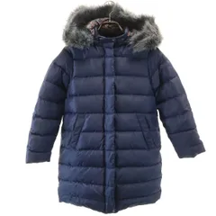 green label relaxing グリーンレーベルリラクシング ダウンコート 135 ネイビー キッズ 古着