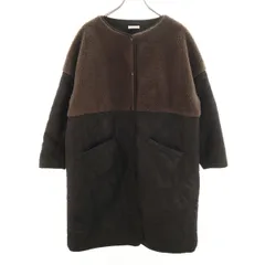 ITEMS URBAN RESEARCH アイテムズ アーバンリサーチ ボア切替 キルティングコート FREE ブラック レディース 古着