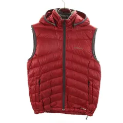 Eddie Bauer エディーバウアー フィルパワー900 ダウンベスト S レッド系 アウトドア メンズ 古着