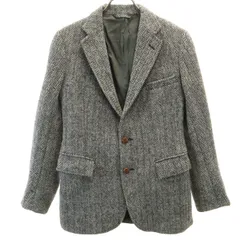 Polo by Ralph Lauren ポロバイラルフローレン 80s ヴィンテージ 緑タグ ヘリンボーン テーラードジャケット 16 ブラック レディース 古着