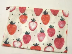 ※送料無料 22/新品同様 ラブラリー バイ フェイラー メッシュポーチ ◇ ストロベリードット アイボリー LOVERARY BY FEILER ▼8B