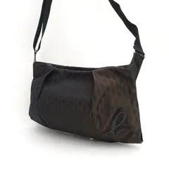 agnes b / アニエスベー ■ショルダーバッグ　ドット柄　ナイロン　ダークブラウン 【バッグ/バック/BAG/鞄/カバン】 ブランド【中古】 
