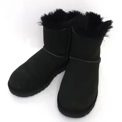 UGG / アグ ◆ミニ ベイリーボウ 2/ムートンブーツ/ブラック/22ｃｍ  1016501  【レディース/ガールズ/LADY/女性/婦人】【靴/クツ/シューズ/SHOES】 レディースファッション【中古】 