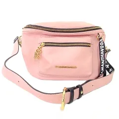 サマンサベガ Samantha Vega ウエストポーチ ショルダーバッグ PVCレザー ピンク 黒 ブラック A0129