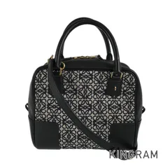 ロエベ LOEWE アナグラム アマソナ19 ジャガード ハンドバッグ fto【中古】