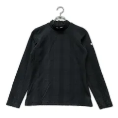 中古 レディース タイトリスト Titleist 長袖シャツ M ブラック系 モックネック ヘリンボーン柄