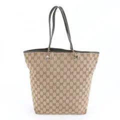 美品 グッチ GGキャンバス 002 1098 レザー トート バッグ 肩掛け ショルダー ハンド ブラウン A4 レディース EEM DK8-3【中古】