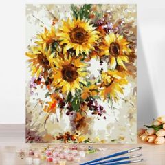向日葵】アクリル画 キャンパスアート 30×40cm 原画 アート - メルカリ