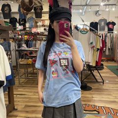 短丈 vintage sweat T-shirt 海外 city ピンク - メルカリ