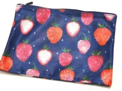 ※送料無料 25/新品同様 ラブラリー バイ フェイラー メッシュポーチ ◇ ストロベリードット ネイビー LOVERARY BY FEILER ▼8B