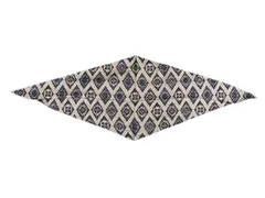 LOUIS VUITTON ルイヴィトン スカーフ - - ネイビー グレー シルク100% レディース 花柄 ひし形 新古未使用展示品