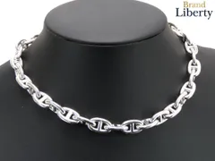 【新品仕上げ】エルメス HERMES ヴィンテージ シェーヌダンクル MM マルジェラ期 36コマ ネックレス ペンダント チョーカー シルバー シルバー925 AG925