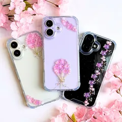 手のひらに春を束ねる✿ iPhoneケース 桜 ブーケ さくら 花束 SAKURA iPhone17ケース iPhone16ケース iPhone15ケース iPhone14ケース iPhone13ケース スマホケース ハンドメイド コリルハンドメイド