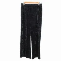 グリーンレーベルリラクシング ユナイテッドアローズ green label relaxing ベロアパンツ スラックス イージー ストレートシルエット 紺 ネイビー /JS