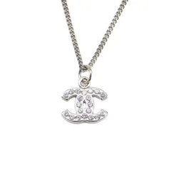 CHANEL シャネル ネックレス | ラインストーン ココマーク ネックレス / ペンダント | ブランドマーク チェーン | ヴィンテージ | イタリア製 ラグジュアリー ジュエリー アクセサリー【レディース】【中古】