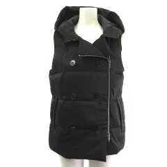 セオリー Theory ダウンベスト フーデッド ジップアップ 黒 ブラック S