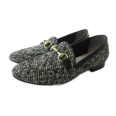 リーガル REGAL ローファー ツイード シューズ ビット ブラック ベージュ 23cm