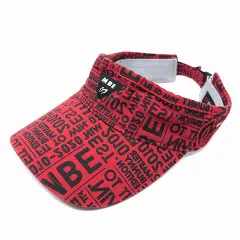 マスターバニー MASTER BUNNY EDITION ロゴ 総柄 ゴルフ サンバイザー レッド 赤 F 758-0287803