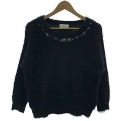 AZUL BY MOUSSY　セーター　長袖　ニット　トップス　クルーネック　ビーズ　古着　/2403