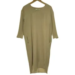 NANO UNIVERSE　ワンピース　長袖　ロング丈　クルーネック　無地　ベルト付き　古着　/2408