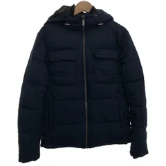 ZARA　中綿ブルゾン　ナイロンジャンパー　フルジップ　フード　無地　古着　/0157