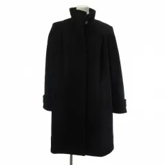 ポールスミス ブラック Paul Smith BLACK ウール ロングコート  シングル 裏地千鳥柄 ブラック 黒 42