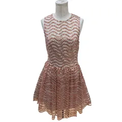 alice+olivia アリスオリビア スパンコールドレス ブラウン×ベージュ系 サイズ2