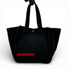 PRADA スポーツ ブラック コットン ハンドバッグ