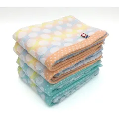 今治タオル ドットグラデーション フェイスタオル 4枚セット(オレンジ2枚・ブルー2枚） 送料無料 フェイスタオル