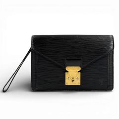 Louis Vuitton エピ クラッチバッグ ブラック - メルカリ