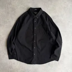 Eddie Bauer/エディーバウアー/フランネルシャツ/ヘリンボーン生地/ソリッド/無地/ノームコア/BD/ボタンダウン/ブラック/黒/jmaple