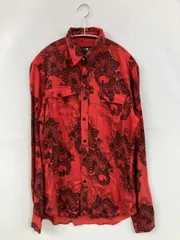 HYDROGEN ハイドロゲン シャツ/ブラウス S レッド その他総柄 ミドル丈 長袖 レギュラーカラー