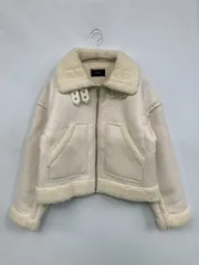 EMODA エモダ ブルゾン F アイボリー 合成皮革/人工皮革 ボア 無地 ショート丈 フードなし ジップアップ