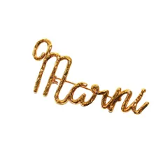 マルニ MARNI ピンブローチ ロゴ ゴールドカラー /KHのサムネイル
