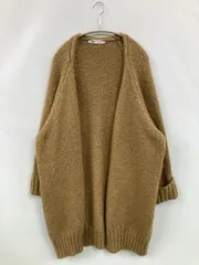 ZARA ザラ カーディガン/ボレロ M ブラウン 無地 ニット ロング丈 長袖