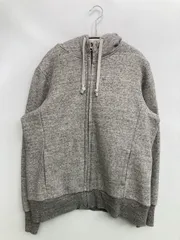 UNIQLO ユニクロ パーカー XL グレー コットン ボア 裏起毛 無地 ジップアップ 長袖