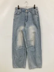 デニムパンツ 61-87 スカイブルー フルレングス 無地 ワイド・ルーズ ストレート レギュラー ヴィンテージ