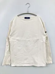 SAINT JAMES セントジェームス Tシャツ/カットソー XS ホワイト 無地 ワンポイント ミドル丈 長袖 ボートネック