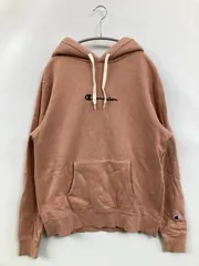 Champion チャンピオン パーカー MEDIUM ピンク コットン ボア 裏起毛 無地 ブランドロゴ プルオーバー 長袖