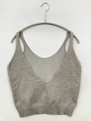 タンクトップ グレー 無地 カップなし